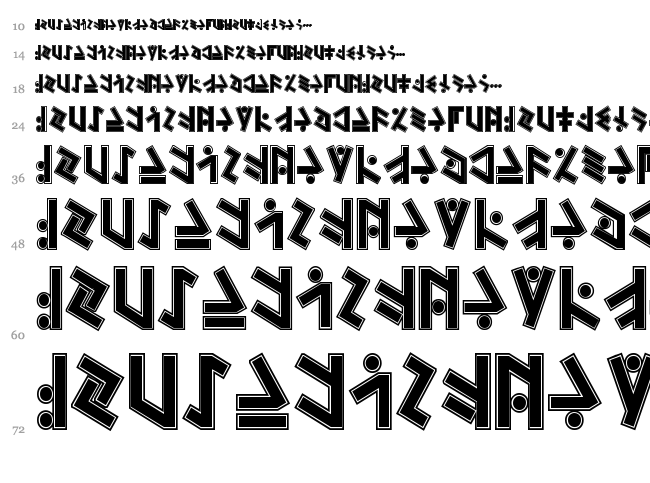 Temphis font waterfall